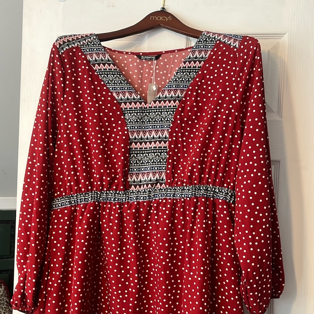 NWT! BloomChic dress size 18 - 20 red with polka dots